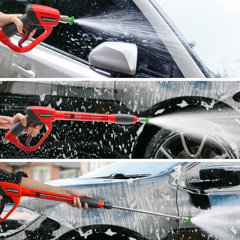 A-Power Pressure Washer Gun, with Replacement Wand Extension, Power Washer Long Gun with 5 Nozzle Tips and M22 fittings, 40 Inch, Max 5000 PSI - Image 2